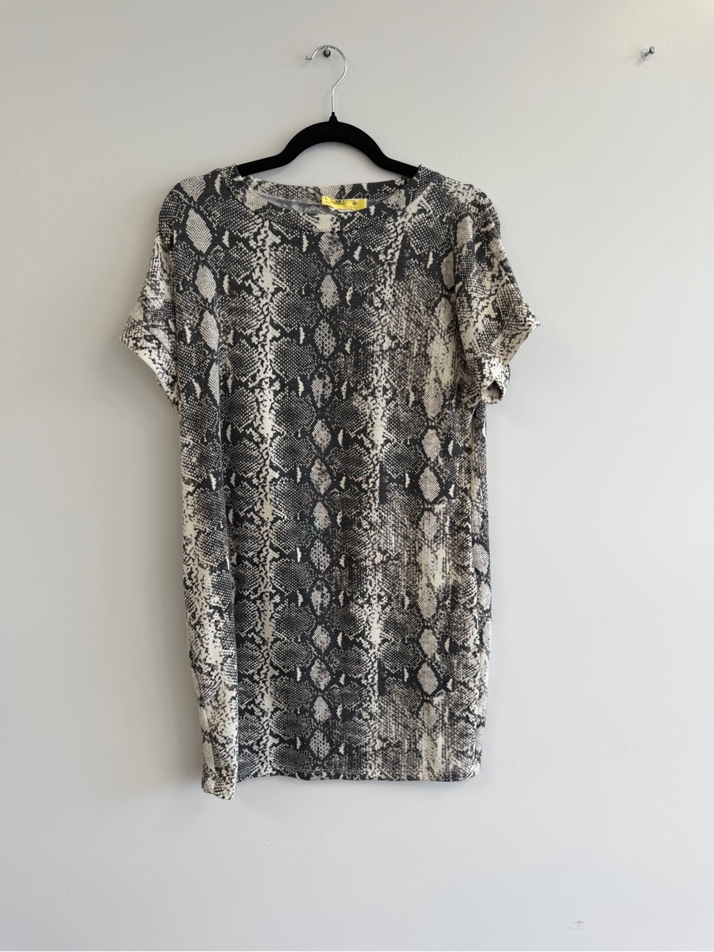 First Love Snake-Print Midi Dress - Black & White